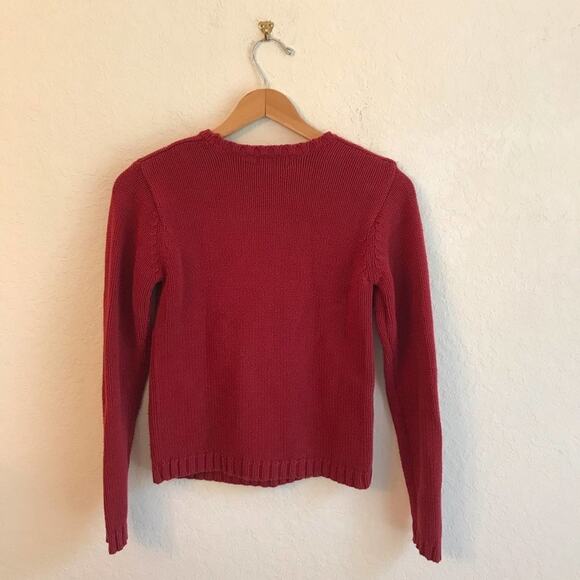 DisneyStore XS Minnie Mouse red crewneck sweater - Picture 4 of 6